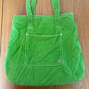 Urban outfitters tote bag, lime green with many pockets